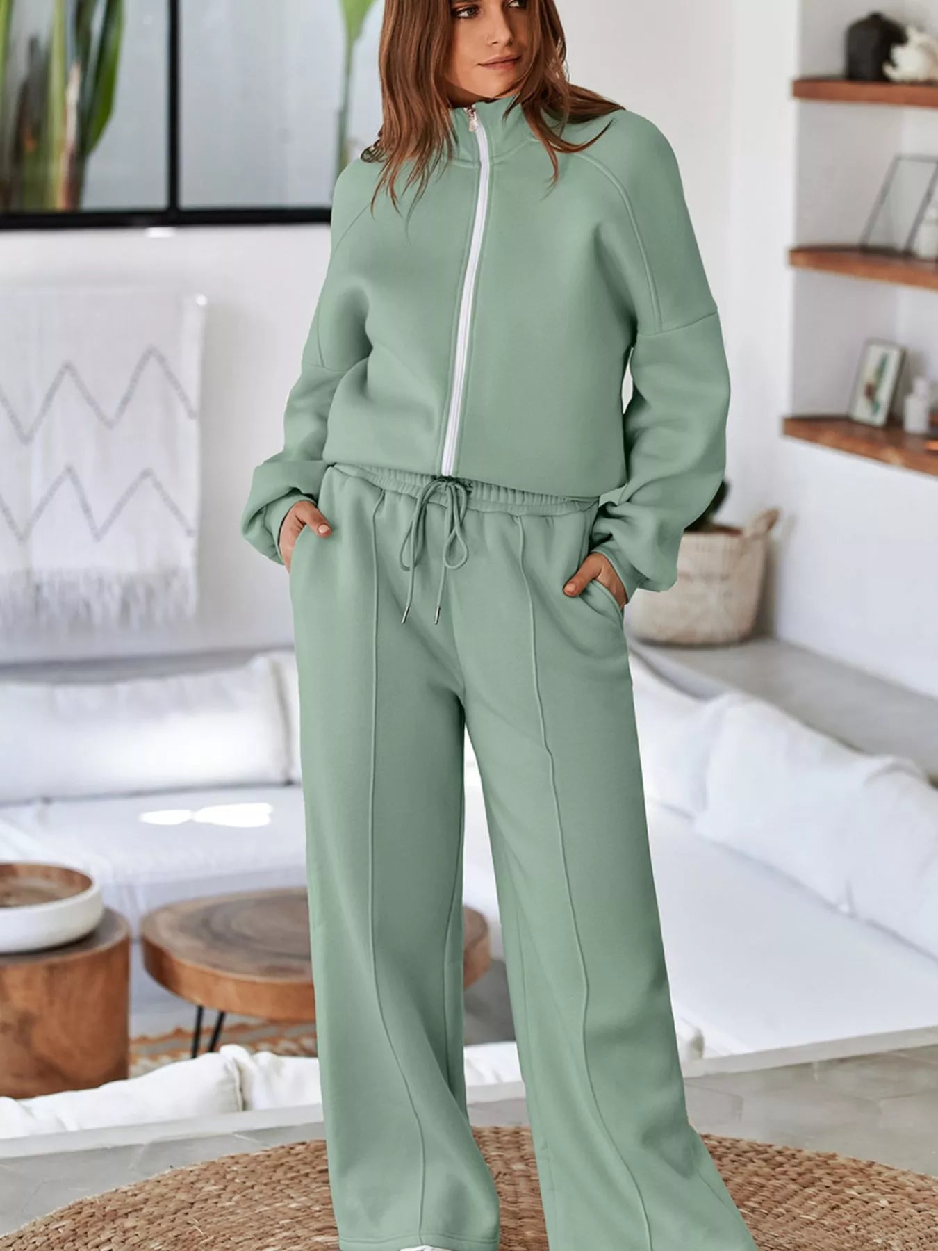 Drop Shoulder Zip Up Jacket and Drawstring Pants Active 2pcs Set 1bab2dc5-643a-4a3c-9e9b-4514ac87c167-Max-Origin