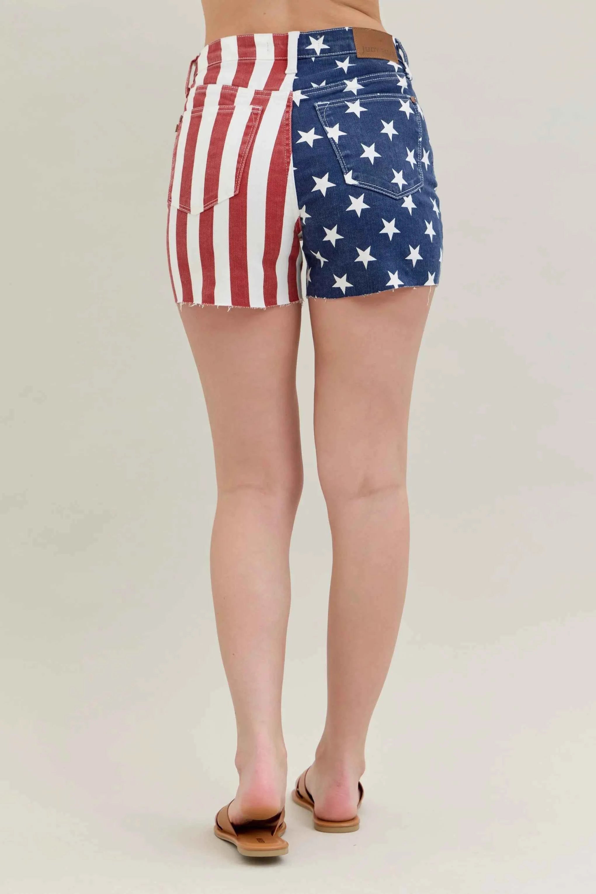 Judy Blue Full Size High Waist Americana Flag Fray Hem Shorts Plus Size 1c2ee5bd08af4fd4bd6d8b9b91ed26ae-Max-Origin