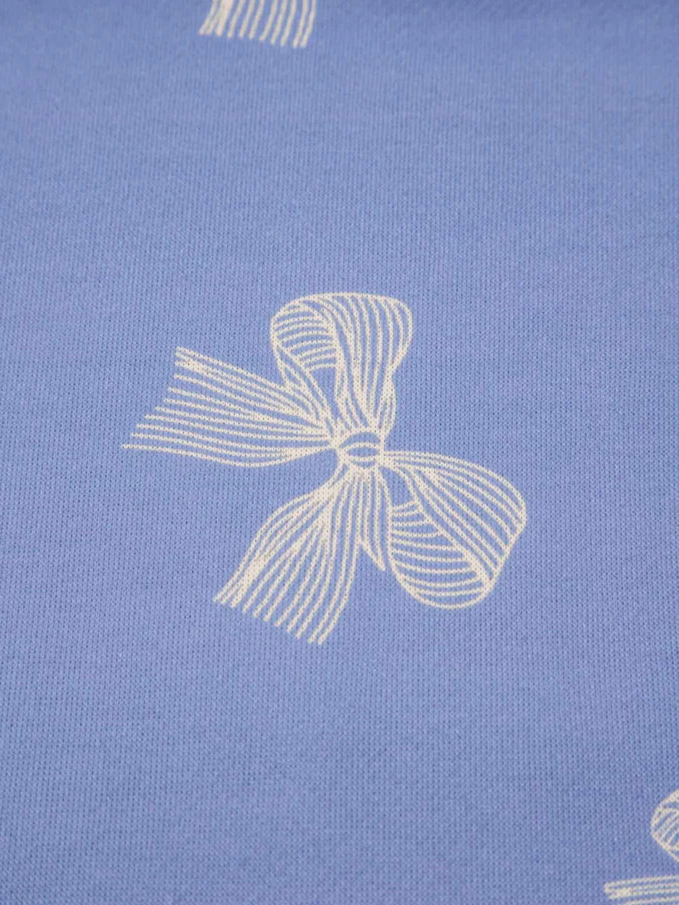 Bow Knot Print Crewneck Ruffled Sleeve Shift Mini Dress 1c82db51a8bc4c91a2f5c40c704aed72-Max-Origin