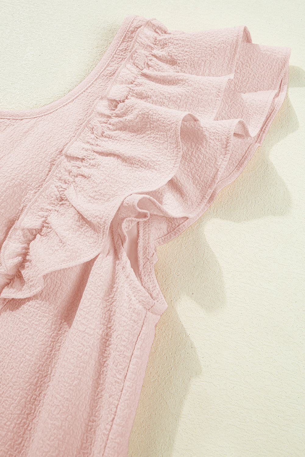 Beau Blue Textured Flutter Sleeve Square Neck Bow Back Mini Dress 1cd1b78cd4623c20