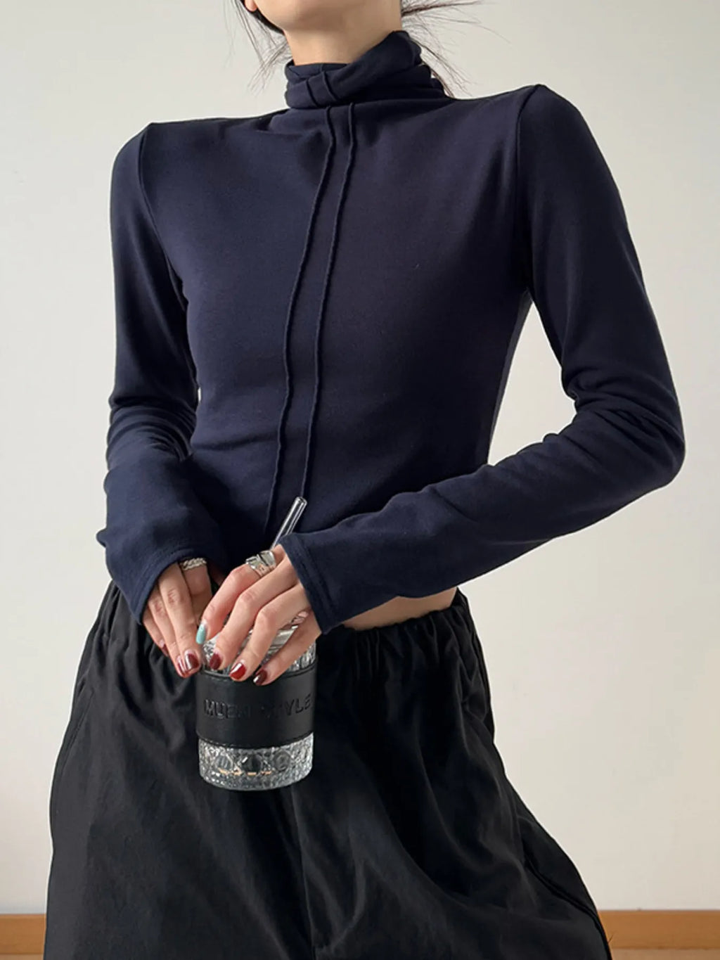 High Neck Long Sleeve Cropped T-Shirt 1cf3ba8d83f14247a758ca4f22ee1ad8-Max-Origin