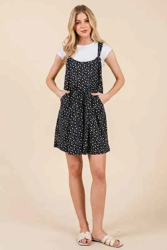 BOMBOM Floral Print Overalls with Pockets BLACK 1d252394ac184d1a8dfbac74a69b743b-Max-Origin