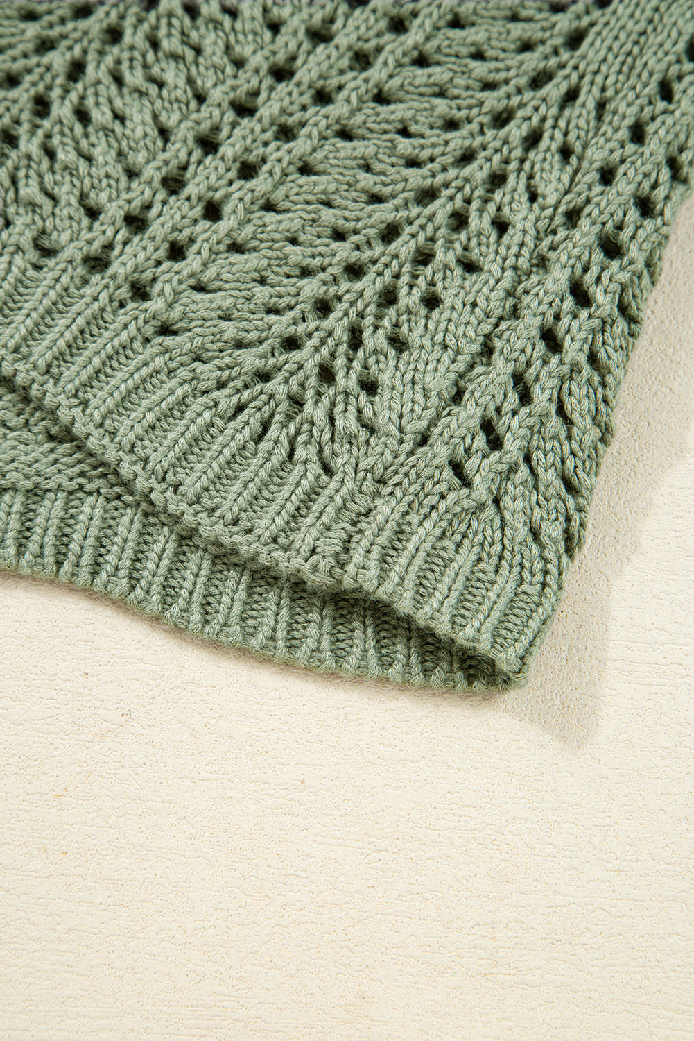 Green Bay Scalloped Edge Eyelet Knit Batwing Sleeve Cardigan 1d3fd6f19293a675