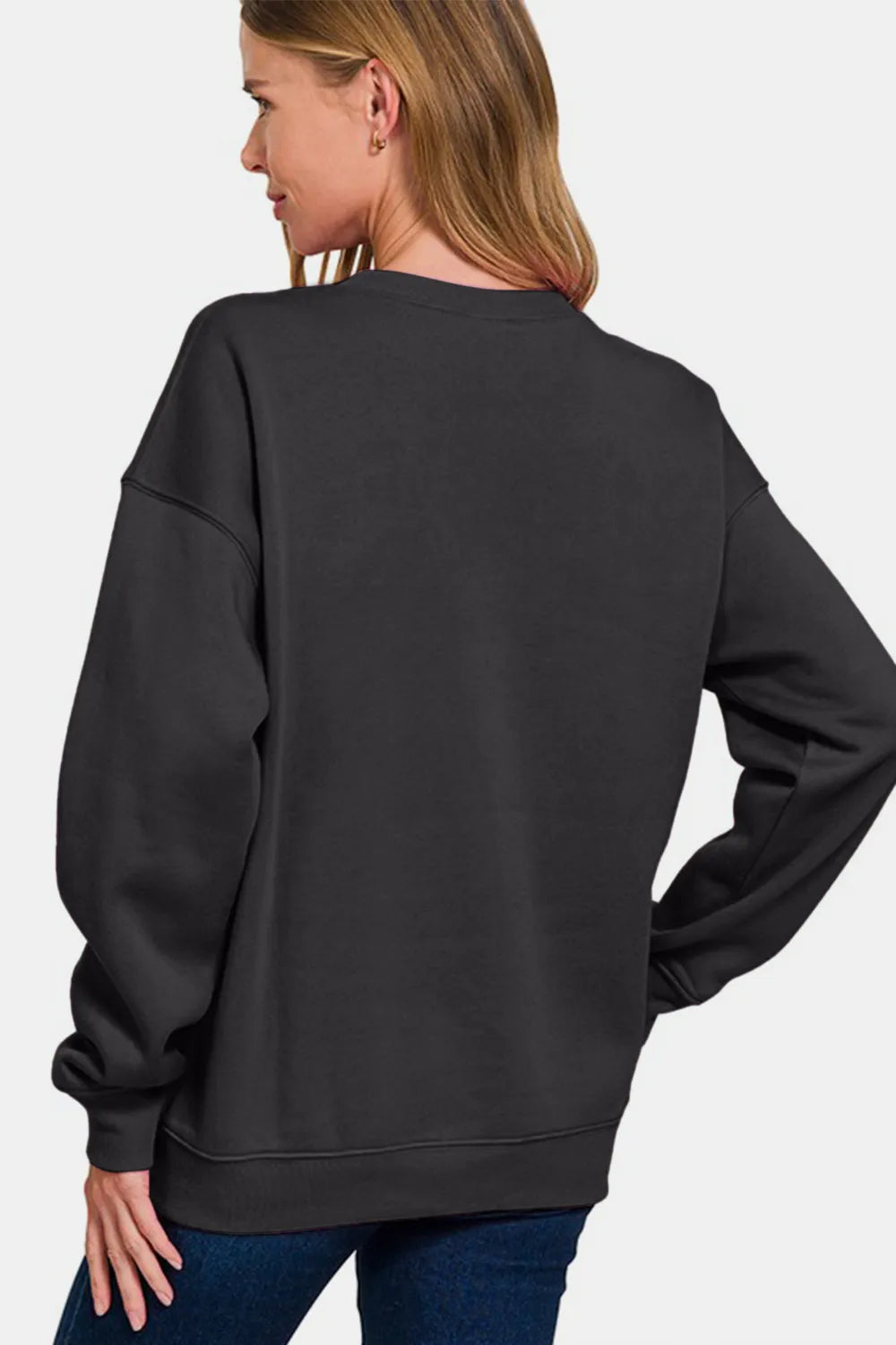 Zenana WEEKEND Round Neck Dropped Shoulder Sweatshirt 1d577685-1b5c-43ce-9564-f2b43c71f9b8-Max