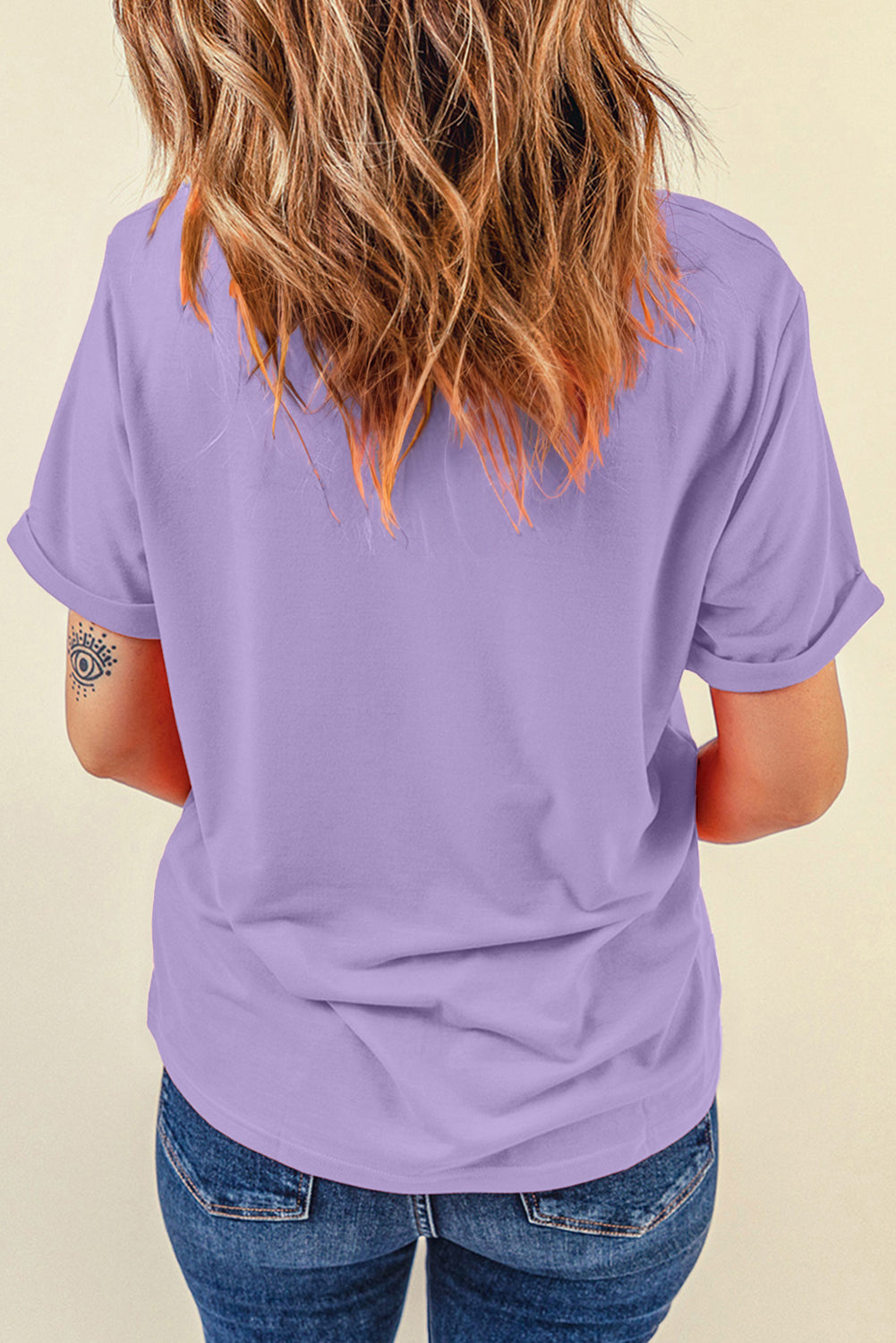 Wisteria Boo Checkered Ghost Heat Transfer Printing Crewneck Graphic Tee 1d85fc7ddc84e646