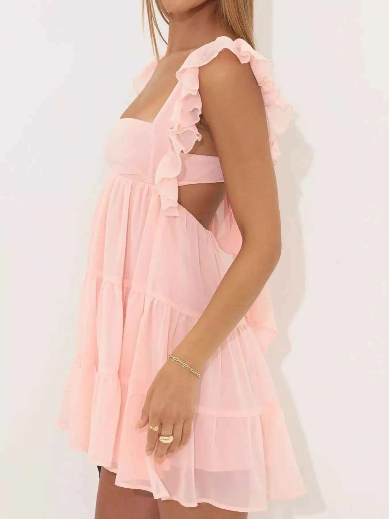 Ruffled Square Neck Tiered Dress 1d8b3790-8970-4802-a161-c29e7971751f-Max-Origin