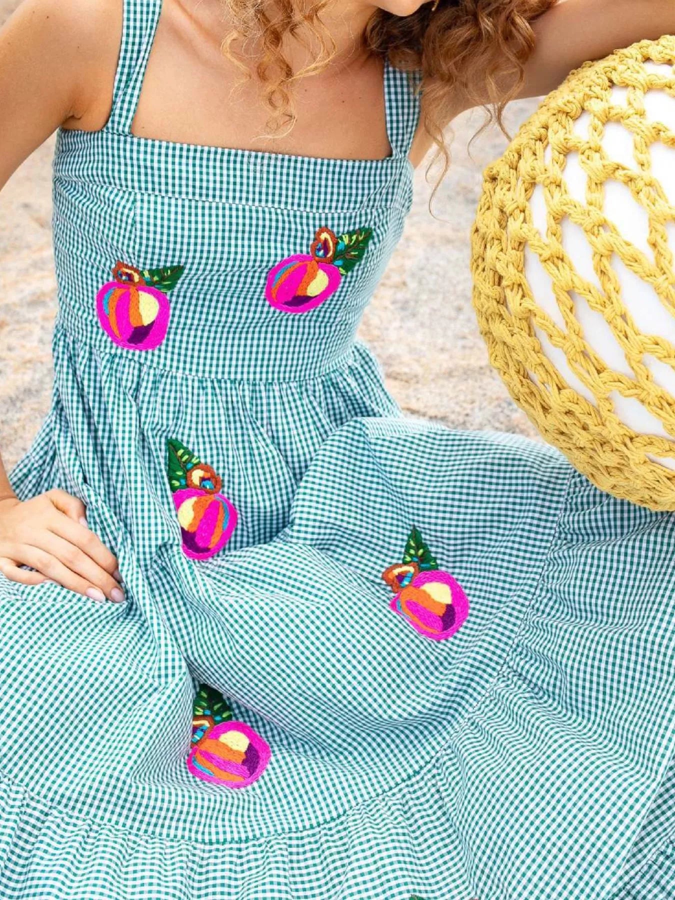 Embroidered Square Neck Tiered Maxi Cami Dress Teal 1dd1c388-e0db-4e9f-8f5a-f9b6831a5bee-Max-Origin