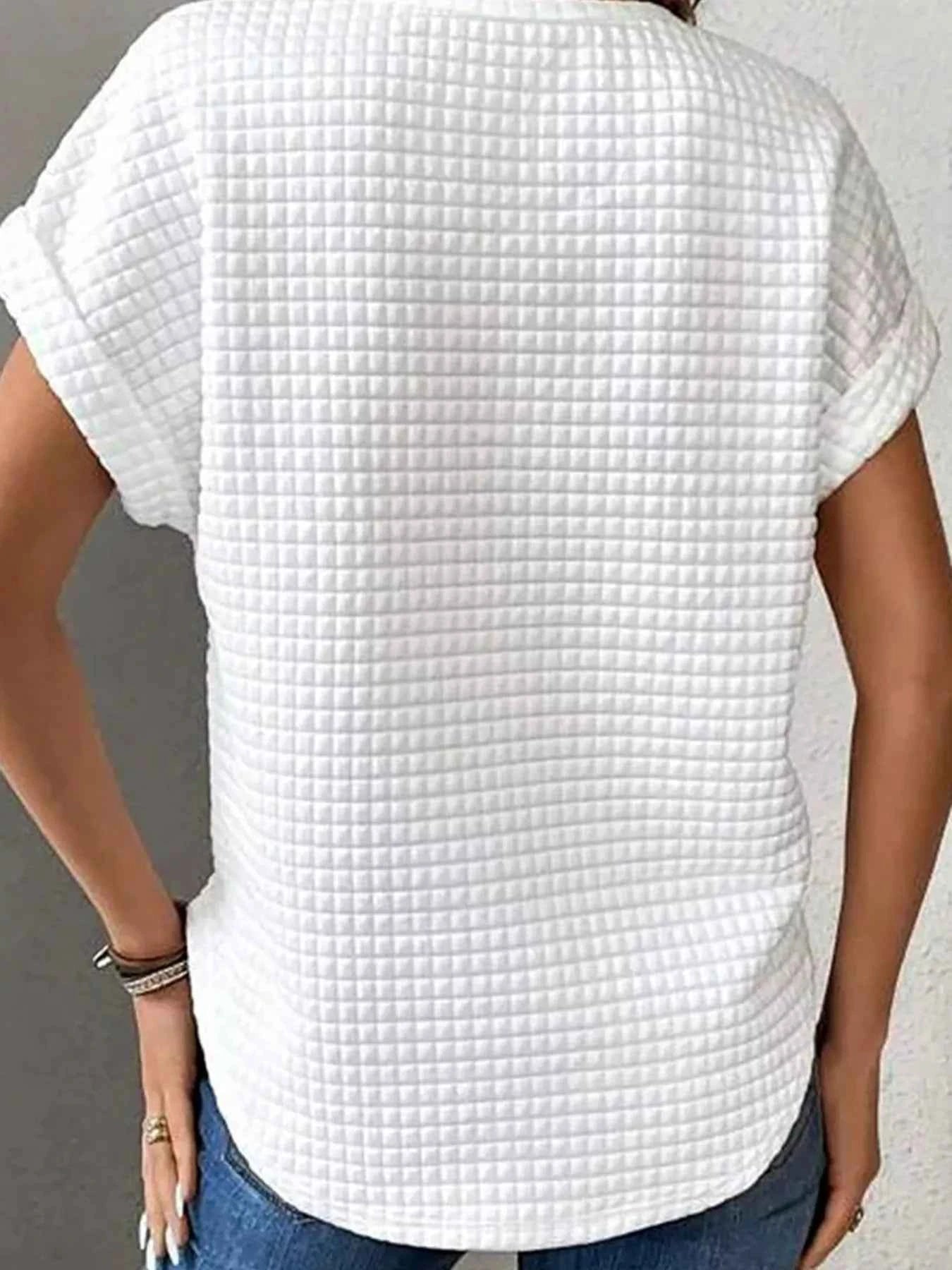 Plus Size Textured Round Neck Short Sleeve Top 1e5743a810204646b86ed41f85b77cf6-Max-Origin