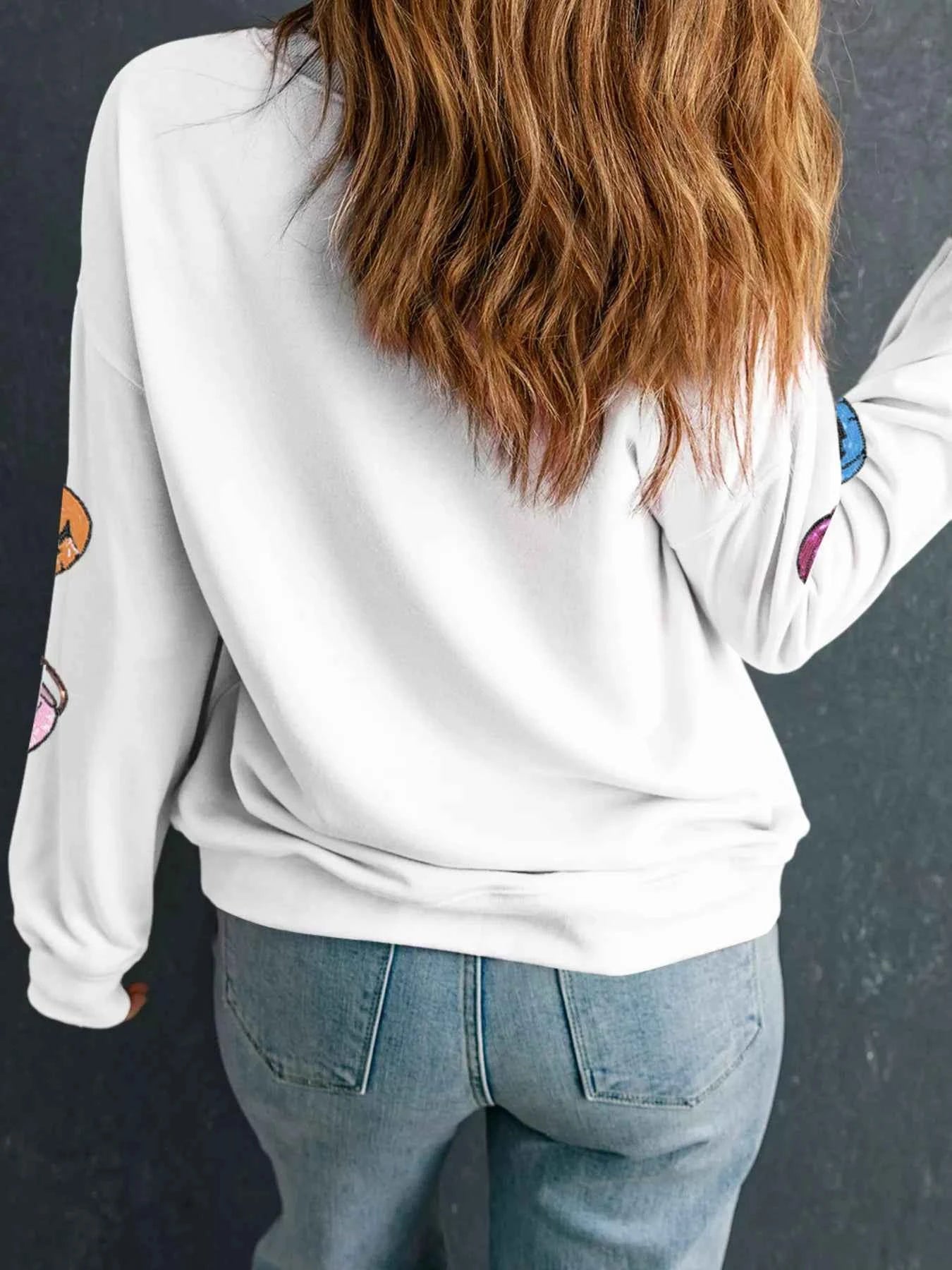 Halloween Pumpkin Lantern Sequin Patched Sweatshirt 1ec62a53edfb42a9aee051f28e0ce7be-Max-Origin