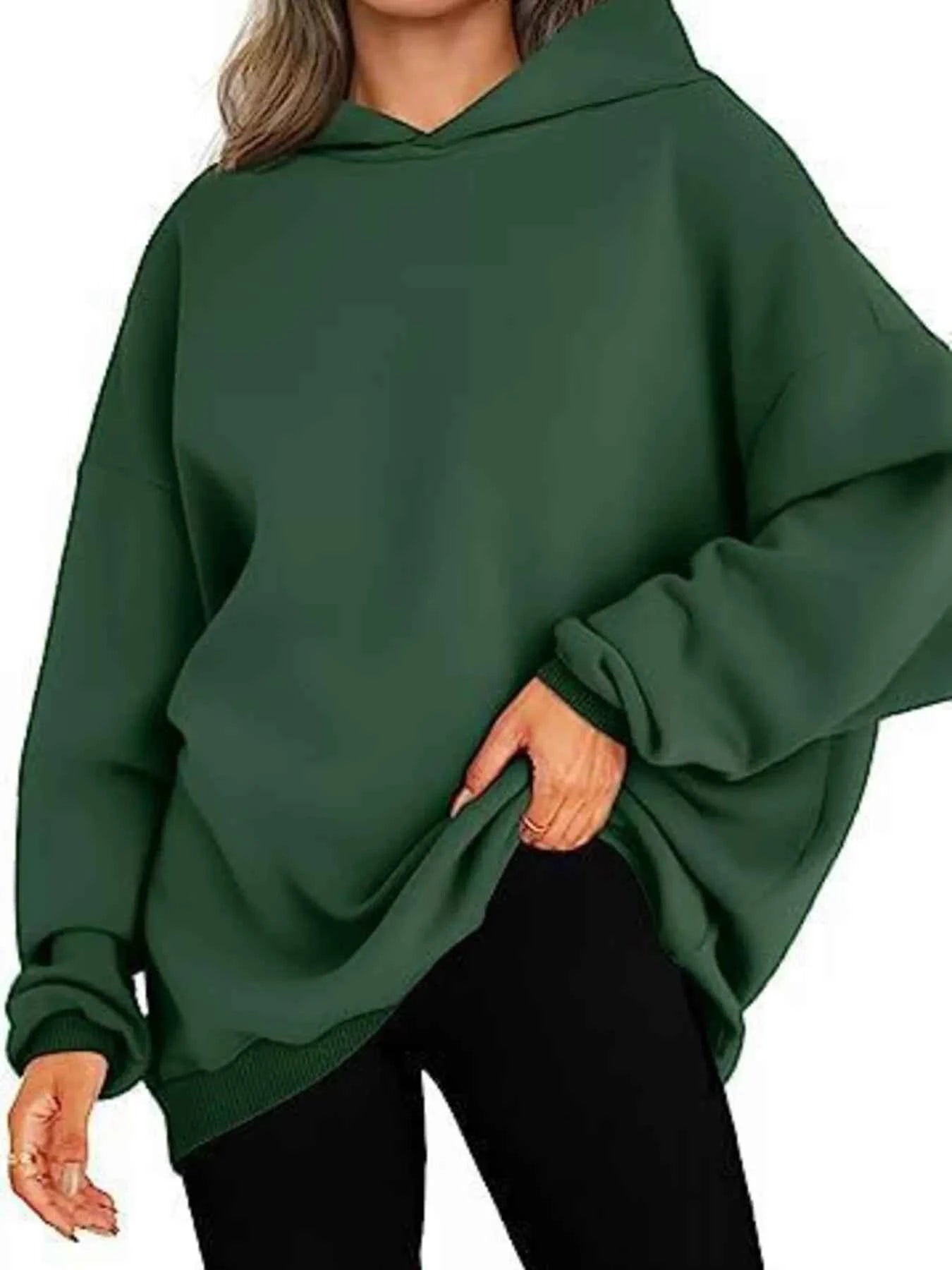 Drop Shoulder Long Sleeve Hoodie Dark Green 1eea660abcbf4d11bc94fb4539f7789c-Max-Origin