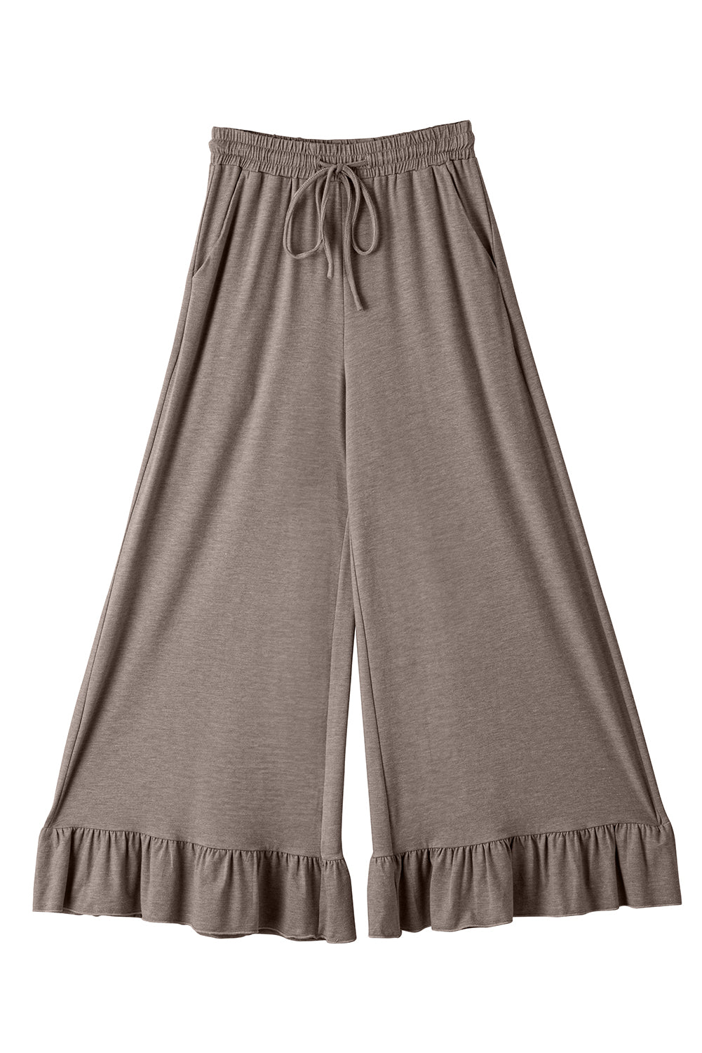 Dune Solid Color Ruffle Hem Wide Leg Pants 1ef04aed0480294e