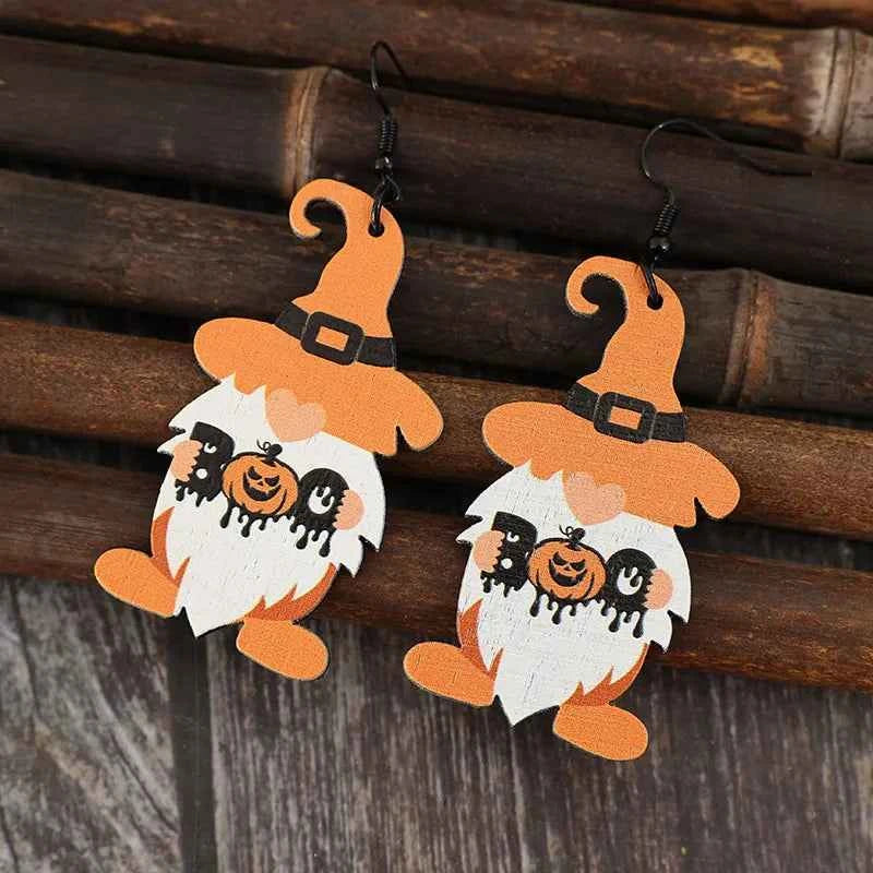 Wooden Dwarfs Pumpkin Dangle Earrings 1f8b43cf-ad0a-4b3b-9fc5-1f209c613f94-Max