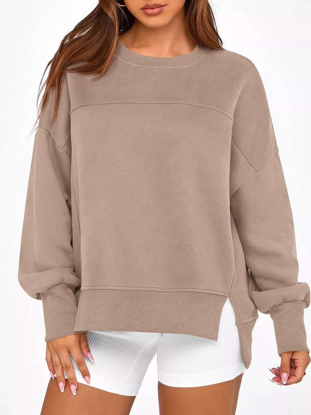 Slit Round Neck Dropped Shoulder Sweatshirt 202442d01e8a457492347119bfa44ccc-Max-Origin