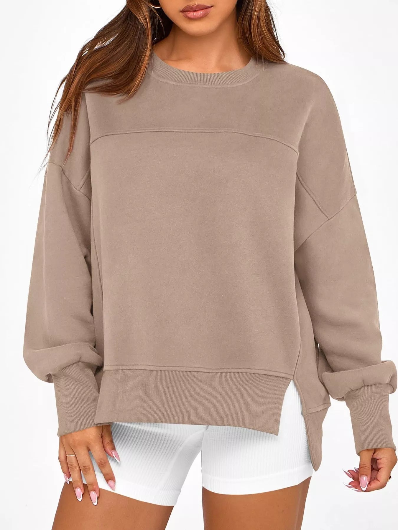 Slit Round Neck Dropped Shoulder Sweatshirt 202442d01e8a457492347119bfa44ccc-Max-Origin