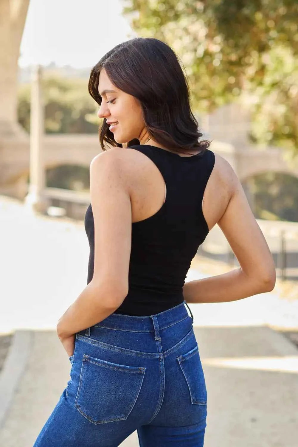 Zenana Racerback Tank Bodysuit 2032e9786b254b38ad6ac80bd0669db7-Max