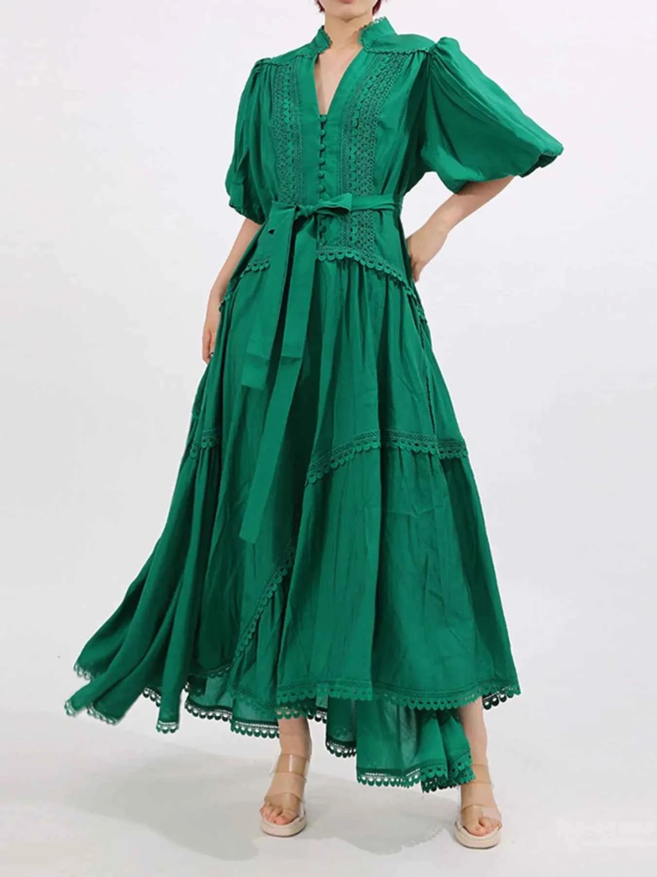 Lace Detail Notched Puff Sleeve Maxi Dress 20f5fb0f-7753-4572-b4a6-d3e34333301a-Max-Origin