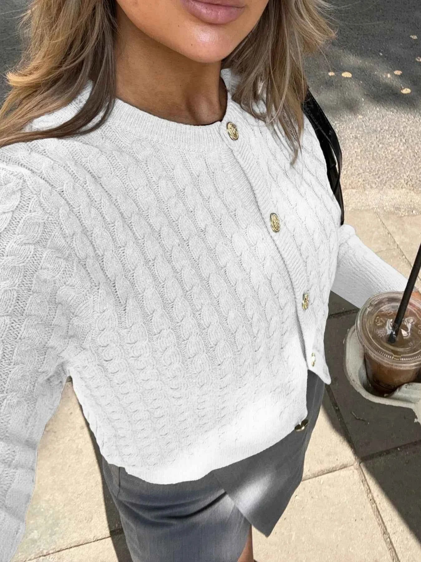 Cable Knit Button-Up Cardigan 21022cd854a94393bab8c92debb5d7dc-Max-Origin