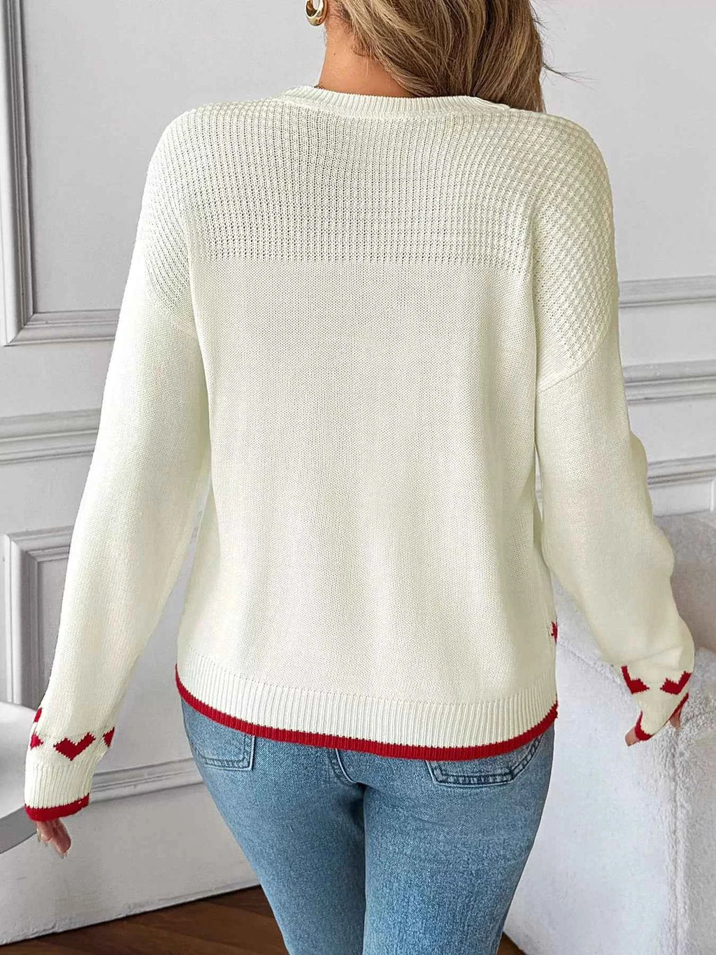 Heart Pattern Dropped Shoulder Sweater 215f8c65f2304e3babf25ec9deaf54f4-Max-Origin