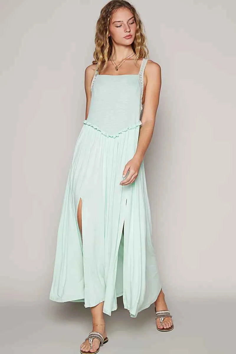 POL Frill Slit Square Neck Cami Dress 21625297-7d6c-4bfe-b568-7d1b8b5dc806-Max-Origin