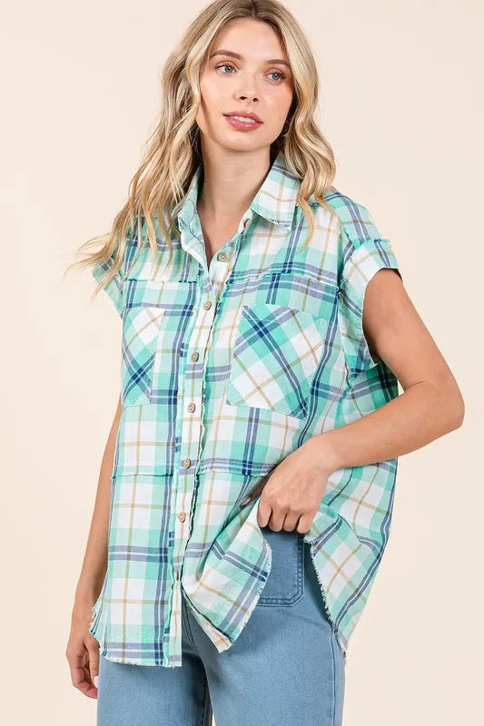 Mittoshop Mineral Wash Plaid Button Down Shirt 2162a12c-ce63-4ca5-9dac-008dc4959634-Max