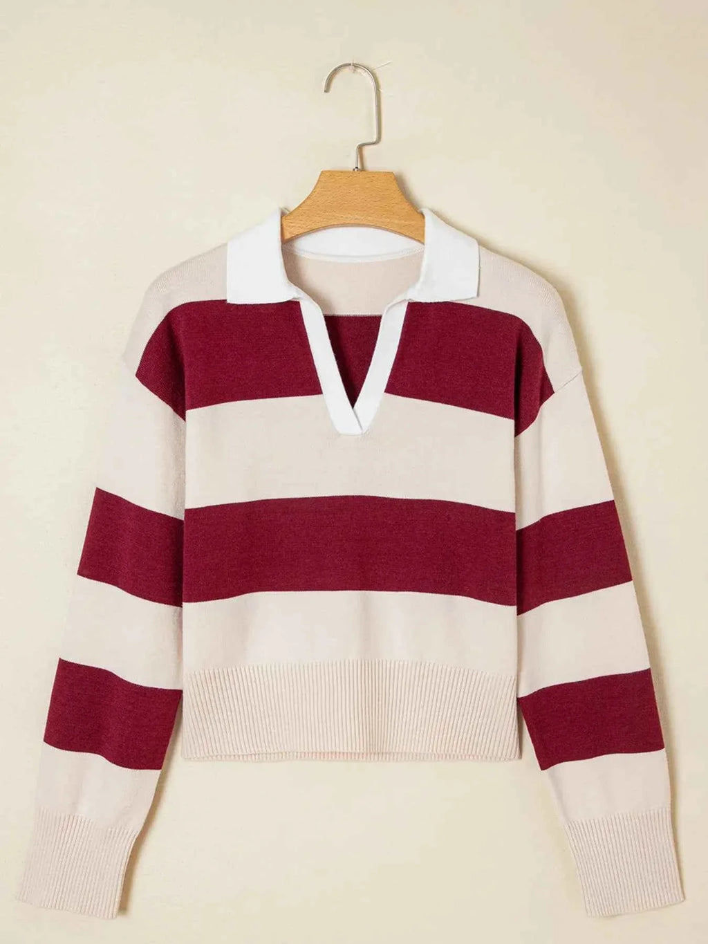 Color Block Long Sleeve Knit Top 21c8c7f498a8427c9d8ce00747fc78c3-Max-Origin