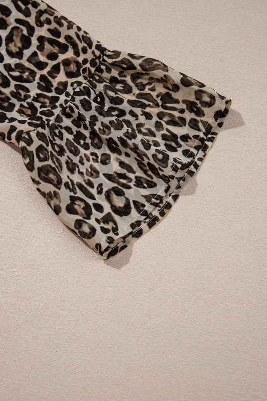 Leopard 3/4 Sleeve V-Neck Dress 220510e2-0757-4948-ae0b-42980b2bed6d