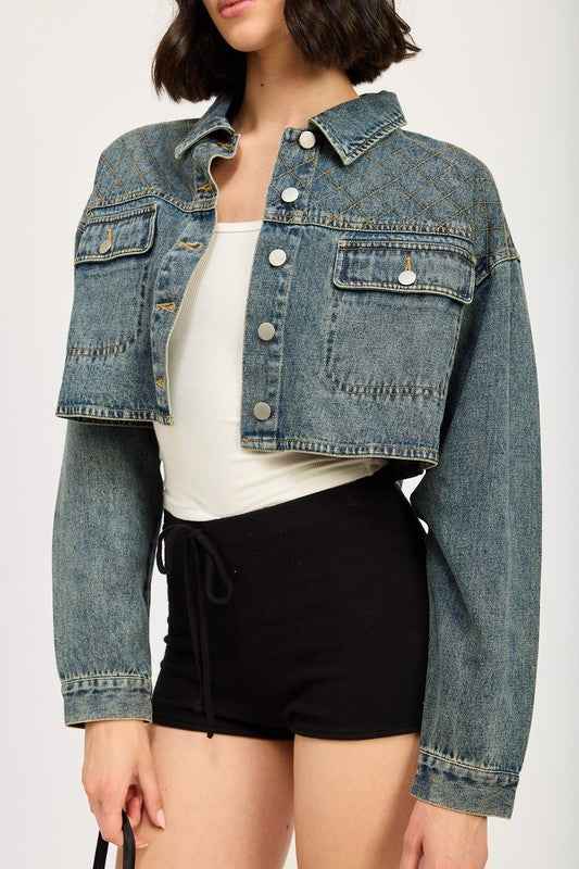 EMBROIDERED DENIM CROP JACKET 22072840_077edc8e-2fa6-4e96-9364-517e9c2944c2