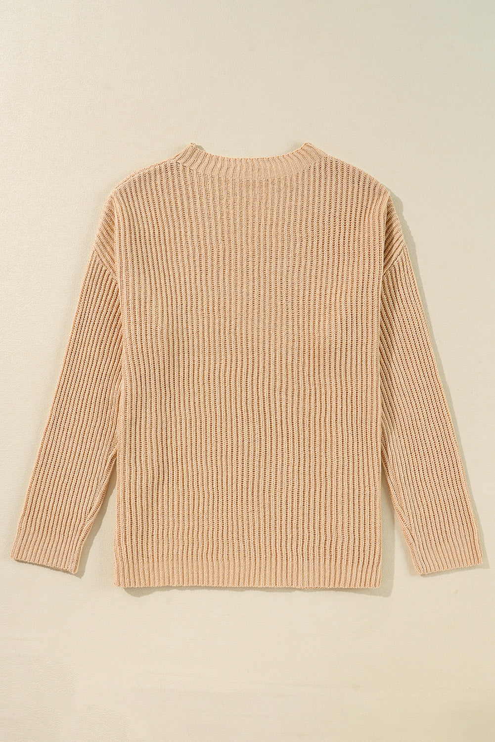 Apricot Plain Side Slits Oversized Sweater 22468aa67d8490b2