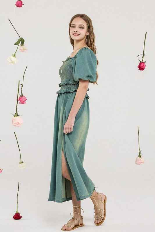 Plus Denim Off Shoulder Puff Slv Smocked Dress 22921259_4b70db8f-3864-4807-ad7f-10865190b871