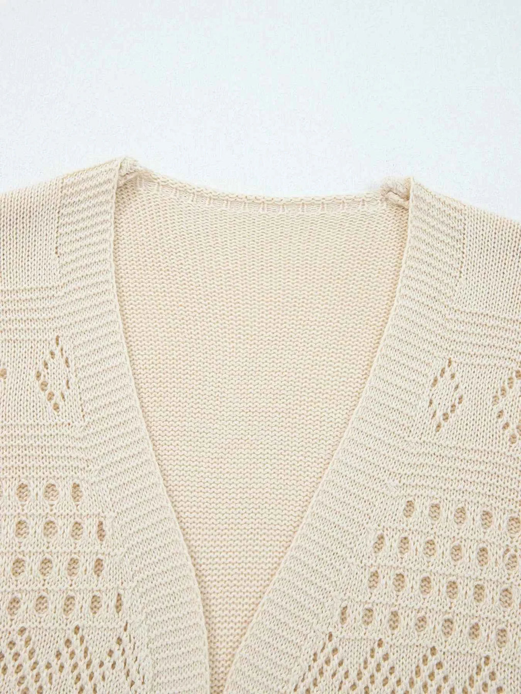 Hollowed Knit Open Front Cardigan 229343c1872b4f56bfc55ad70e76bd1f-Max-Origin