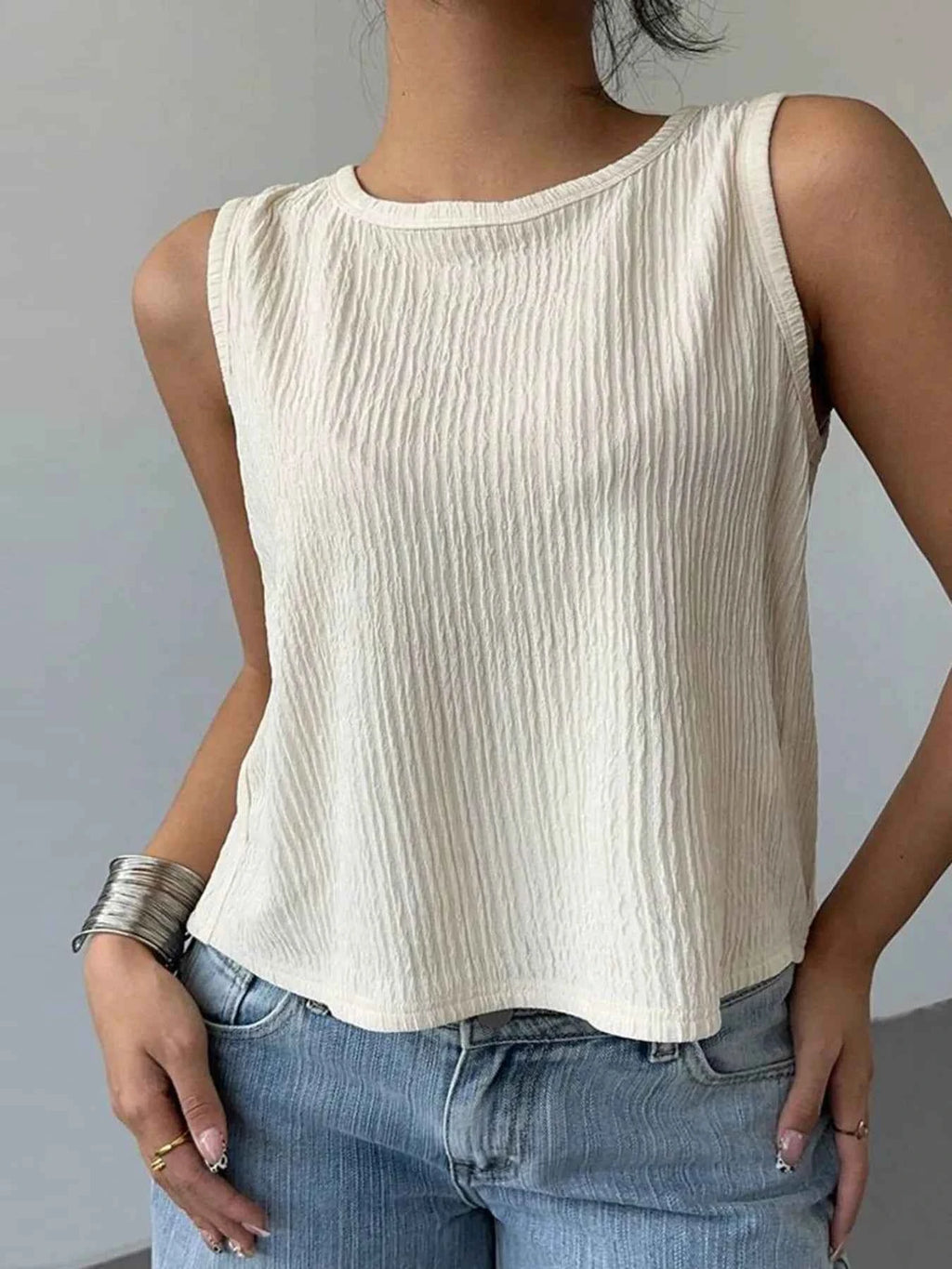 Bow Back Ribbed Tank Top 22b9342960e64e2585420f646902a92c-Max-Origin