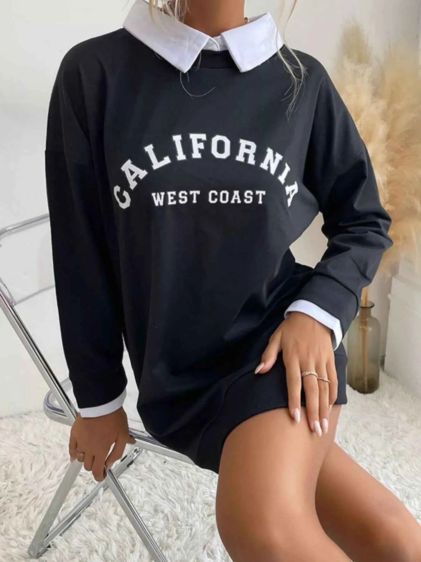Letter Long Sleeve Sweatshirt Dress 2302a232-a8b9-4d2f-b85f-b940898ba56c-Max-Origin