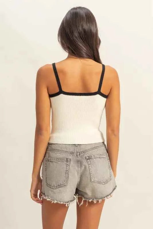 HYFVE Square Neck Ribbed Knit Cami 2306677da73a4534a8face6c2d5bbacf-Max-Origin