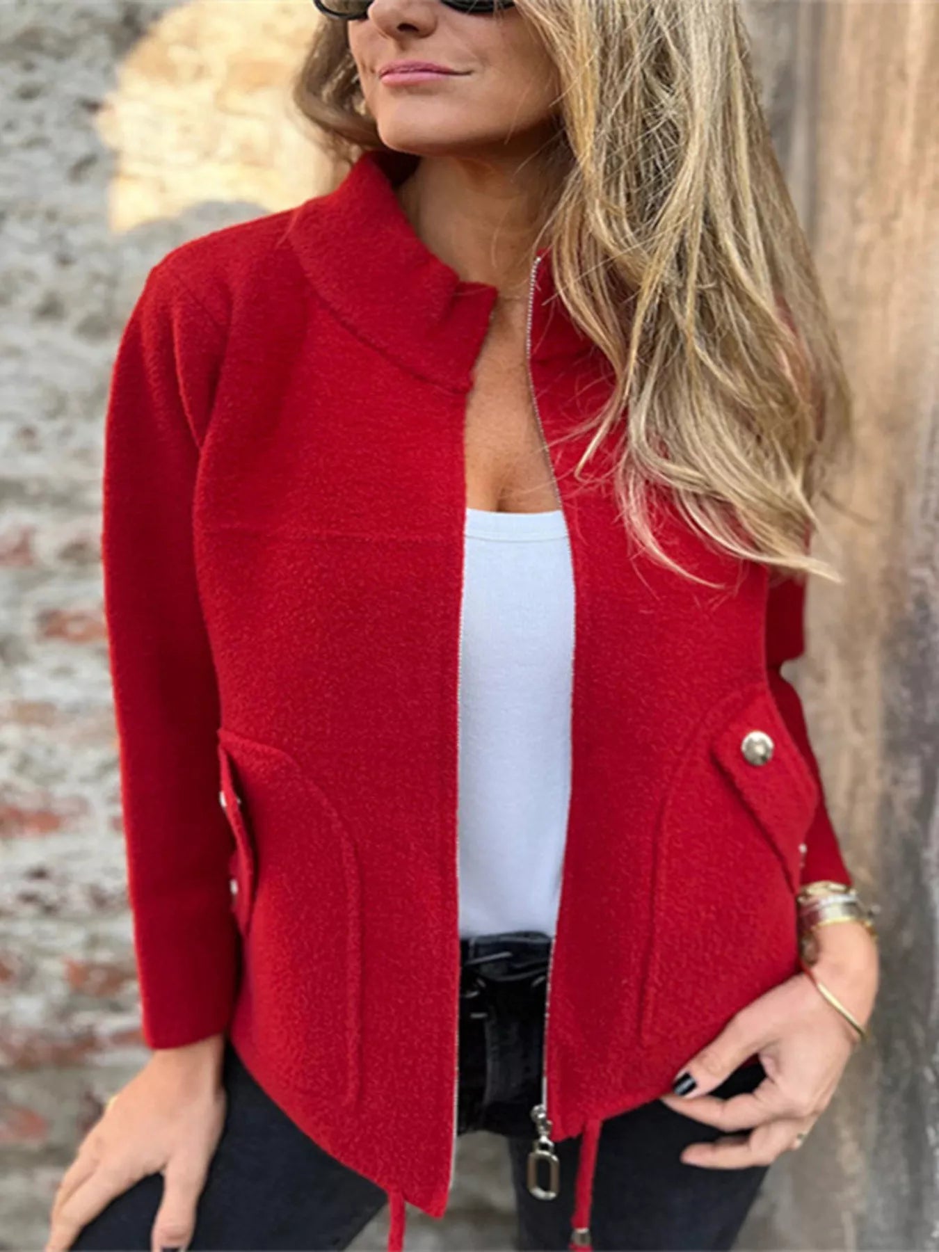 Full Size Zip-Up Long Sleeve Outerwear Plus Size Red 2309305484a344f78ad12f9ce172fda4-Max-Origin