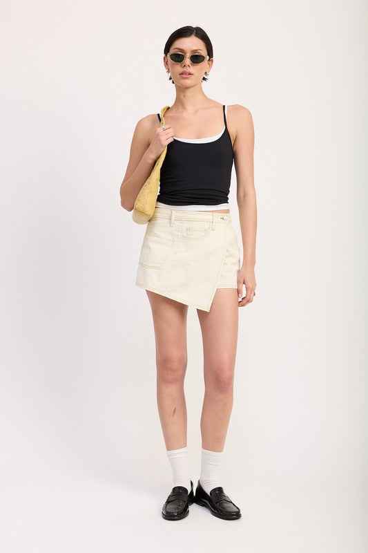 ASYMMETRICAL FOLD OVER DENIM SKORT 23474281_1c93aac8-2e59-4db8-99f0-36761f514e3f