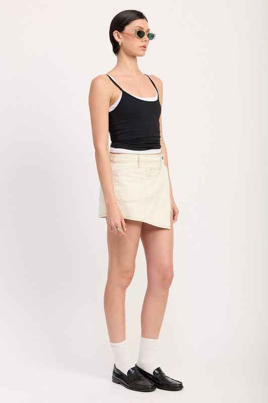 ASYMMETRICAL FOLD OVER DENIM SKORT 23474281_28440aba-420a-4545-b83e-58a2761345ad
