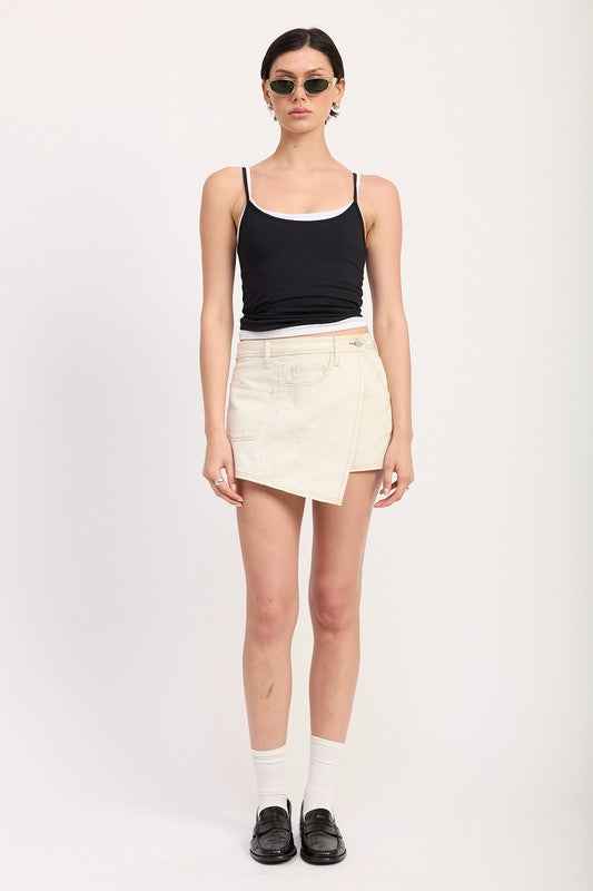 ASYMMETRICAL FOLD OVER DENIM SKORT 23474281_2ea36808-2f1d-4468-ac8f-bda576cdef3d