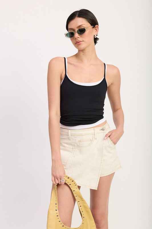 ASYMMETRICAL FOLD OVER DENIM SKORT 23474281_4312b7f3-26ec-4963-9cf4-536bfa950354