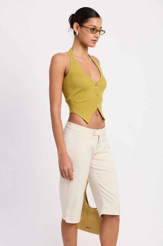 TAILORED MID RISE BERMUDA PANTS WITH FRONT BUTTON 23551161_c563c753-1832-4c1b-abe4-db001486b984