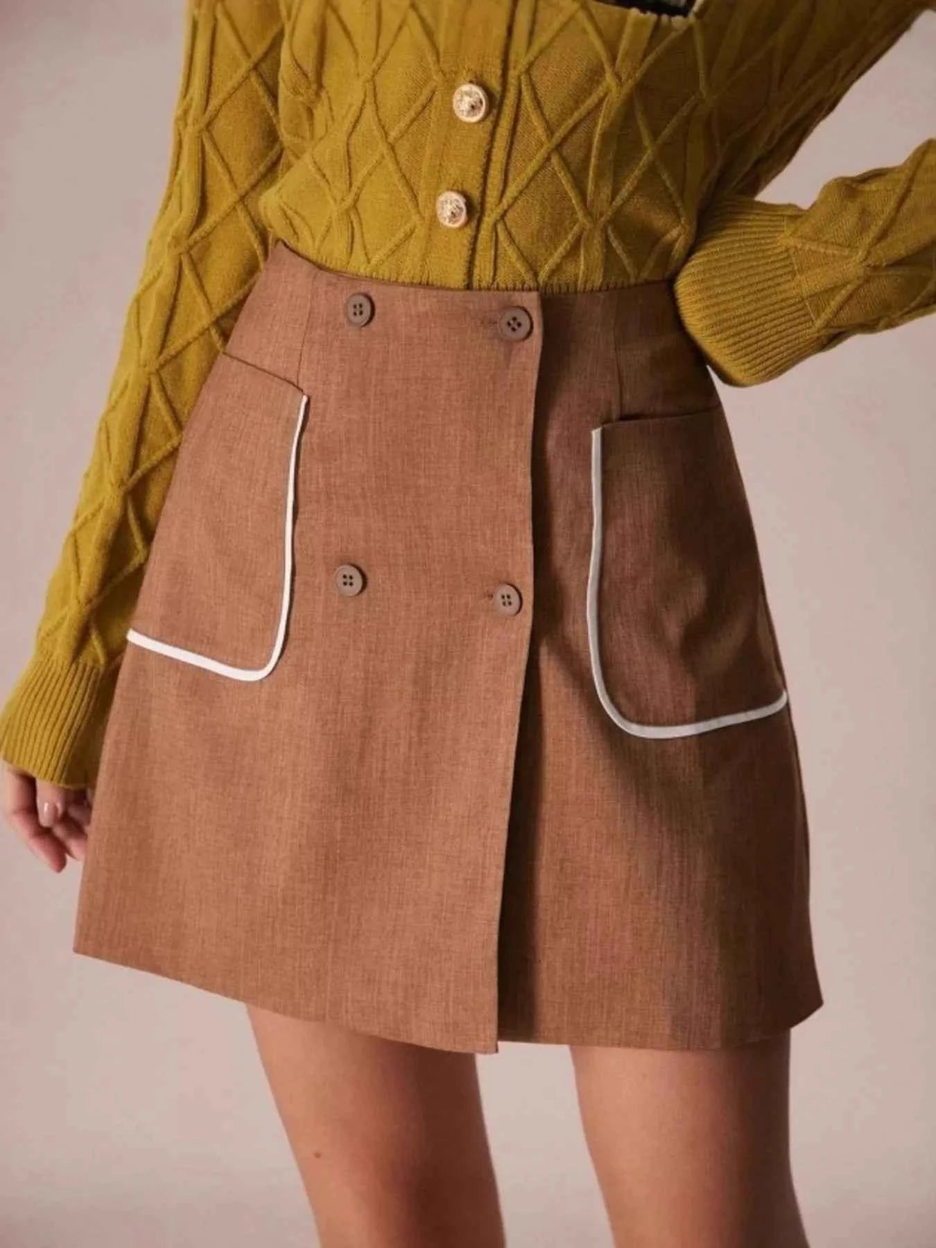 Button-Front Mini Skirt Caramel 23a6a527b8df4d5b81a6e706df284236-Max-Origin