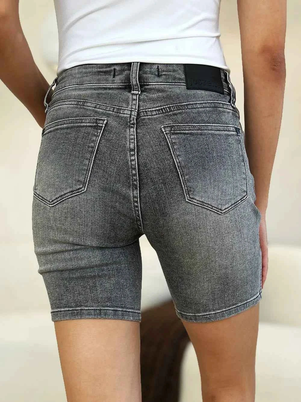 Judy Blue Full Size High Waist Washed Denim Shorts 23ea32ba-4c2f-458d-a115-2d052f771397-Max