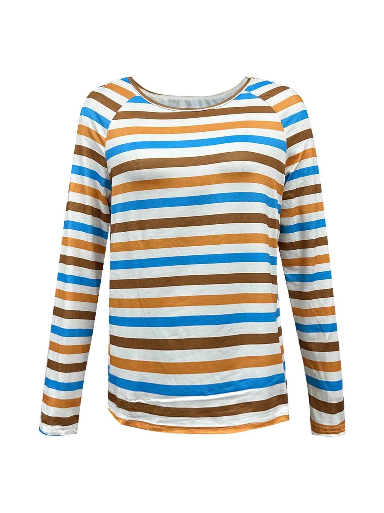 Full Size Striped Long Sleeve Casual Top Plus Size 23f8c3714efe498cb12d0ee608477f24-Max-Origin