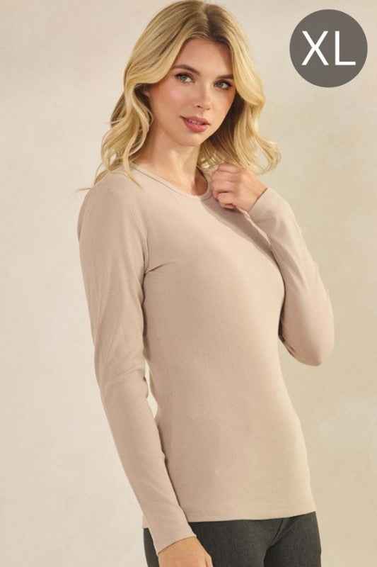 Pure Comfort Viscose Ribbed Long Sleeve Top