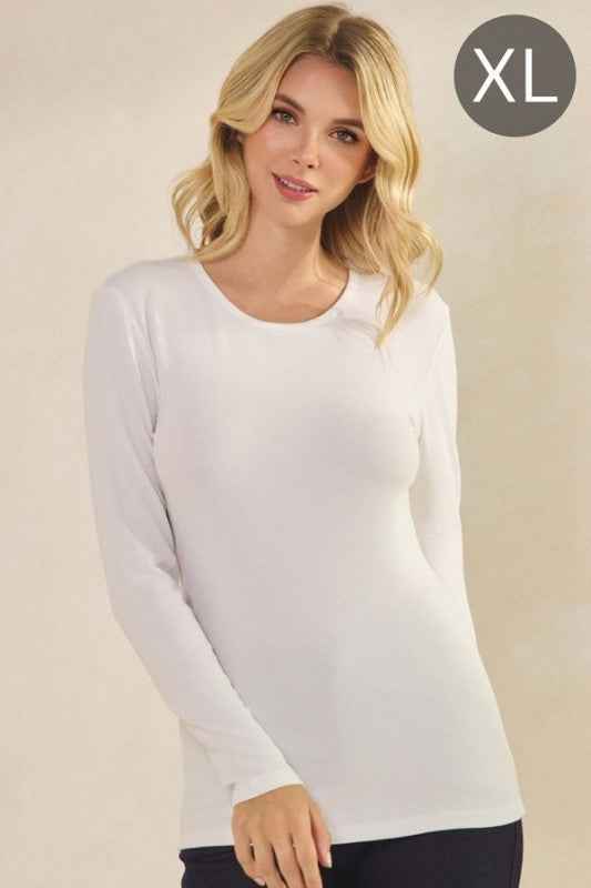 Pure Comfort Viscose Ribbed Long Sleeve Top