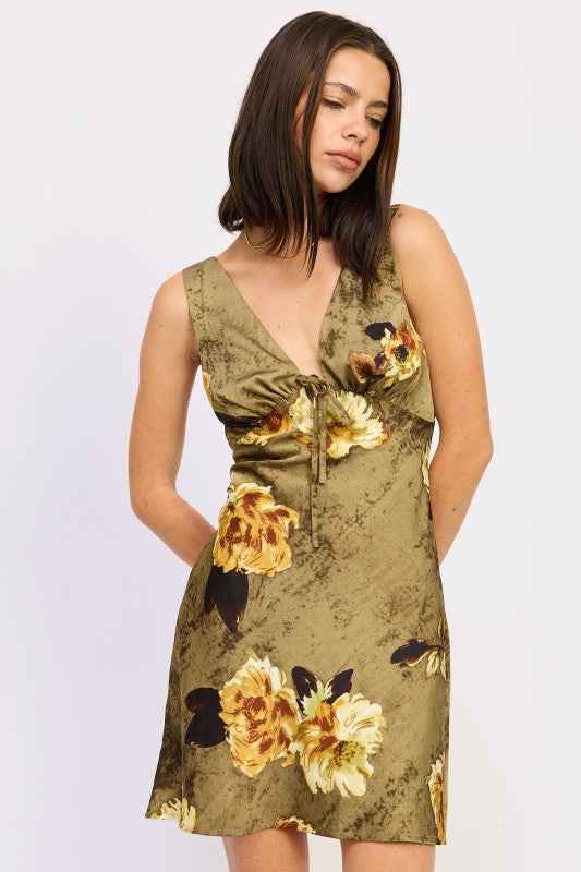 BIAS CUT MINI FLORAL DRESS OLIVE FLORAL 24143902_d775a072-61b2-4ce1-a1ca-776b7e571681