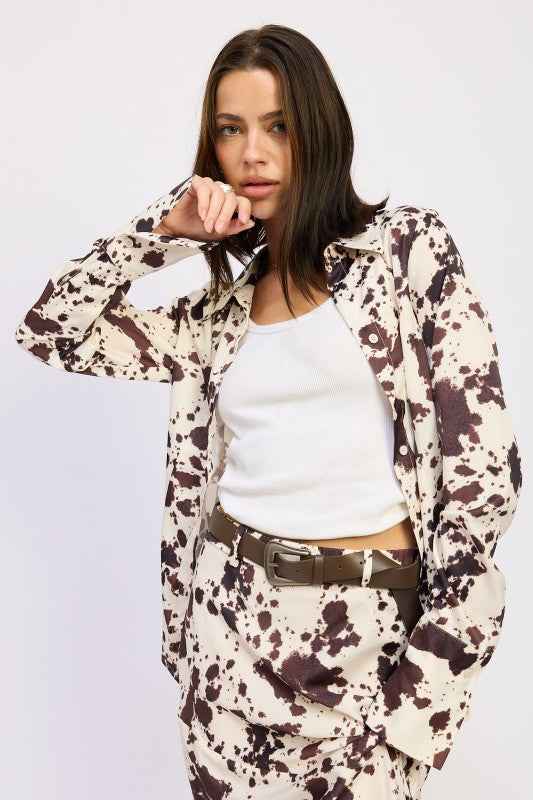 COW PRINTED SATIN SHIRT TOP 24143904_42faf0ec-0ae1-44d7-afb4-dc4a9e4e0694