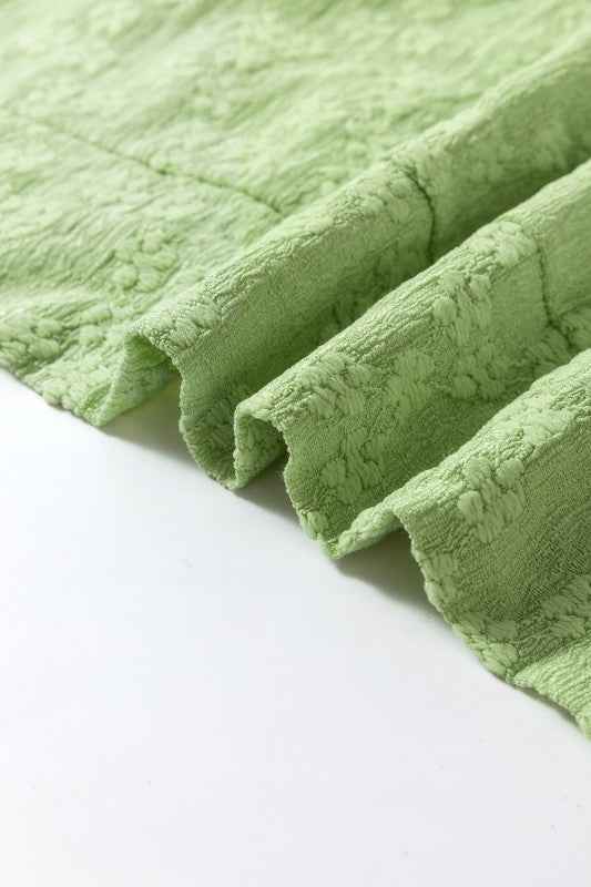 Solid Color Textured Side Split Crew Neck Blouse 24264704_3b7c8c32-241d-4988-84fd-e95ed35d7cdb