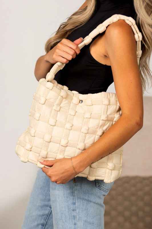 Maya Basket Weave Puffer Tote 24272626_8f53a49e-aa31-4315-8031-a101a7606efc