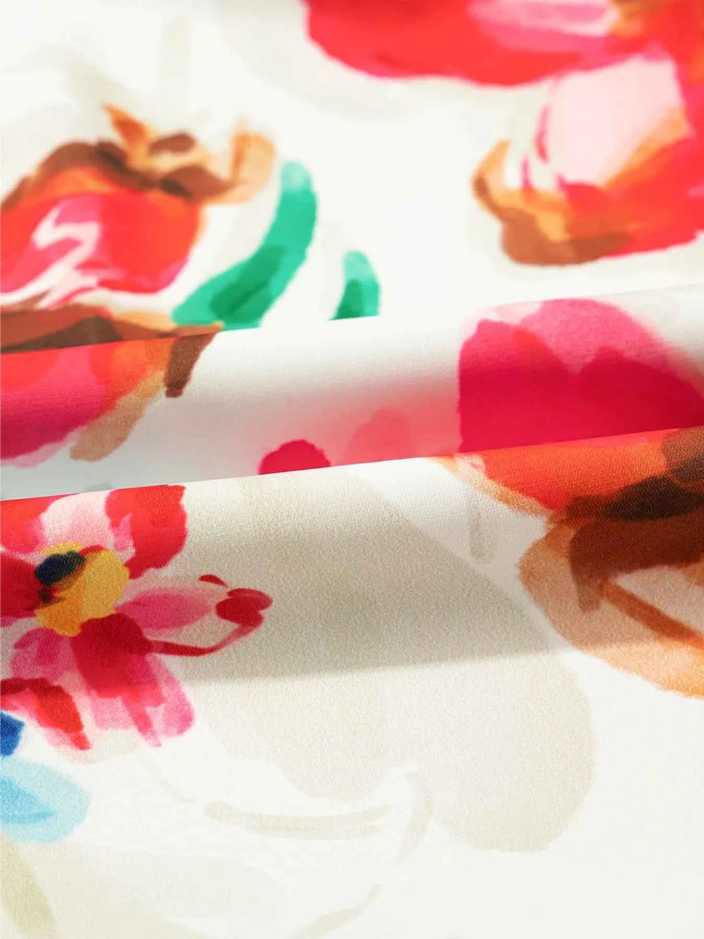 Floral Print Puffy Half Sleeve Blouse 242aed69323a4b4a94225c22c0811303-Max-Origin