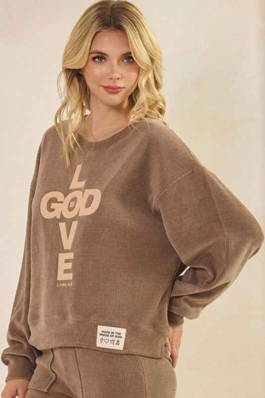 Women's God Is Love Corduroy Graphic Sweatshirt 24350862_6d022800-355d-468f-b019-eb9299b4a9d3